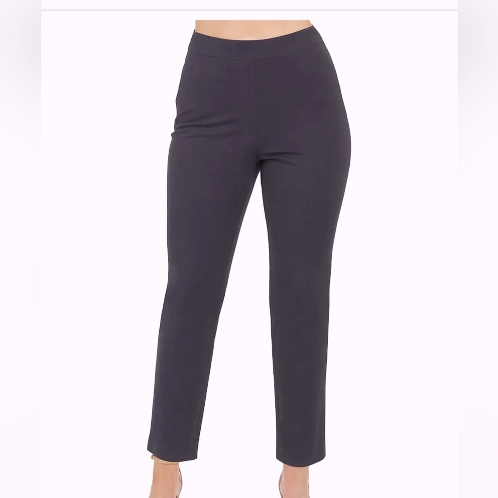 SPANX Classic Polished Ankle Slim Pants - Black Sz Medium